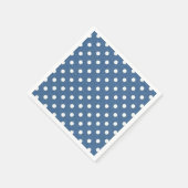 デニムの白い点 スタンダードカクテルナプキン (角)