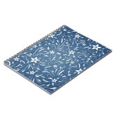 デニムの花柄 ノートブック (左側)