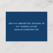 デニムの誕生の発表カード 名刺 (裏面)