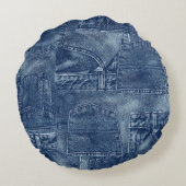 デニムの資料、 ラウンドクッション (裏面)