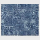 デニムの資料、 ラッピングペーパー (フラット)