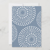 デニムの青のBohoバリ島の誕生日のブランチ 招待状 (裏面)