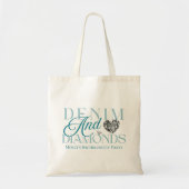 デニムアンドダイアモンズウェスタンバチェロレッテデザイン トートバッグ (正面)