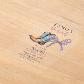 デニムアンドダイヤモンドディスコパーティーバチェロレッテ週末 アクリル招待状 (レイダウン)