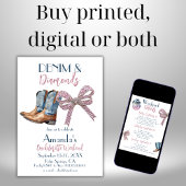 デニムアンドダイヤモンドディスコパーティーバチェロレッテ週末 招待状