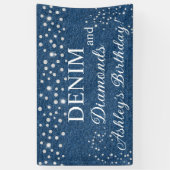 デニムアンドダイヤモンド バースデーパーティーバナー 横断幕 (縦)