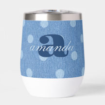 デニムウォッシュ水玉模様