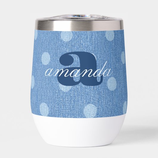 デニムウォッシュ水玉模様 (正面)