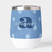 デニムウォッシュ水玉模様 (背面)