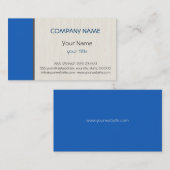 デニムカラープロフェッショナルエレガントモダン 名刺 (正面/裏面)