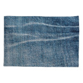 デニムクロスのクローズアップ。 枕カバー (裏面)