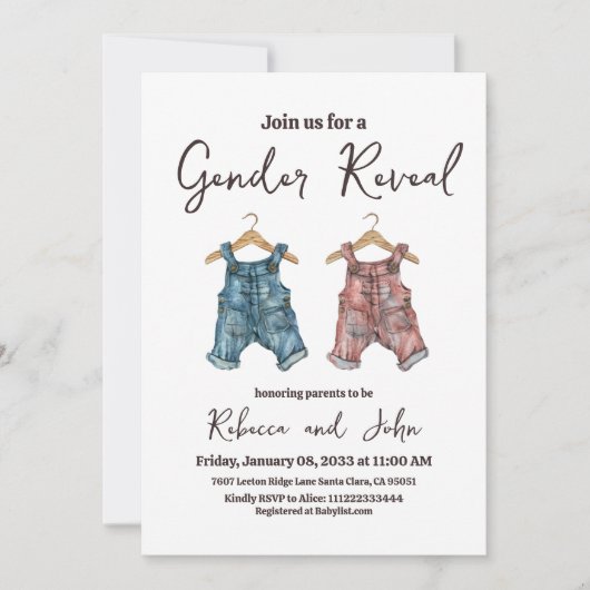 デニムクロセスラインジェンダーの表示パーティー 招待状 (正面)