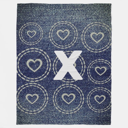 デニムクールルック フリースブランケット (正面)