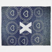 デニムクールルック フリースブランケット (正面(横))