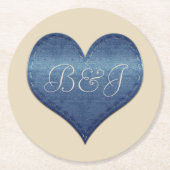 デニムクールルック ラウンドペーパーコースター (正面)