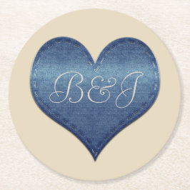 デニムクールルック ラウンドペーパーコースター