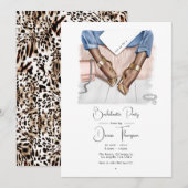 デニムシックバチェロレッテ 招待状 (正面/裏面)