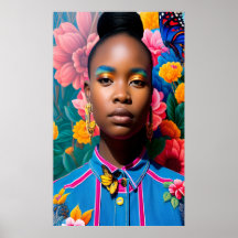 デニムシャツを着たアフリカ人女性