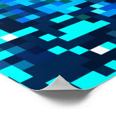 デニムシームレスパターン。デニムの花柄の背景。 B ポスター (角)