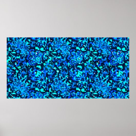 デニムシームレスパターン。デニムフローラの背景。B ポスター (正面)