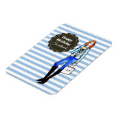 デニムジャケットとズボンファッション マグネット (左側)