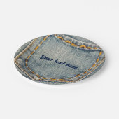 デニムジャンスティッチポケットカスタムパーティープレート ペーパープレート (アングル)