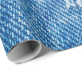 デニムジーンズに穴。破れた破れた青いjeを破った ラッピングペーパー (ロールコーナー)