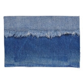 デニムジーンズの布の背景を破った 枕カバー (正面)