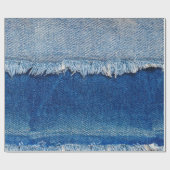 デニムジーンズの背景。デニム織物を裂き取り、b ラッピングペーパー (フラット)