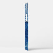 デニムジーンズの背景。デニム織物を裂き取り、b Case-Mate iPhoneケース (裏面 / 右)