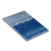 デニムジーンズの背景。Bで破れたデニム生地 ノートブック (右側)