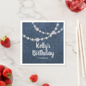 デニムジーンズカクテル紙ナプキンス スタンダードカクテルナプキン (インサイチュ)