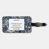 デニムジーンズフローラ ラゲッジタグ (裏面横)