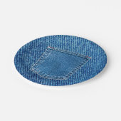 デニムジーンズポケット西カントリーウェディングパーティー ペーパープレート (アングル)