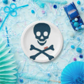 デニムスカル ペーパープレート (パーティー)
