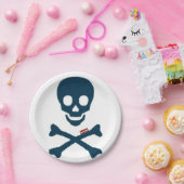 デニムスカル ペーパープレート (パーティー)