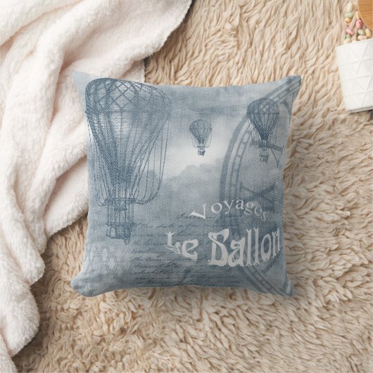 デニムスチームパンク クッション (ブランケット)