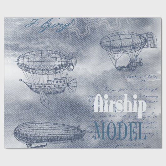 デニムスチームパンク ラッピングペーパー (フラット)