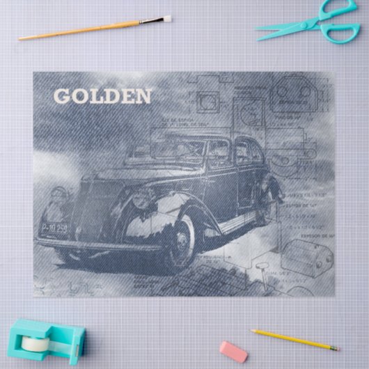 デニムスチームパンク 薄葉紙 (クラフト)