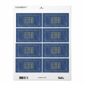 デニムステッチジャンパーティー住所 シールステッカー ラベル (フルシート)