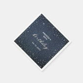 デニムダイアモンズアニュアルバースデーパーティーカスタム スタンダードカクテルナプキン (角)