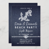デニムダイアモンズコーストいかりビーチバースデーパーティー 招待状 (正面/裏面)