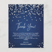 デニムダイアモンズパールウェディングシャワーサンキューカード (正面)