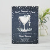 デニムダイアモンズパールシャンパンカップバースデーパーティー 招待状 (スタンド正面)