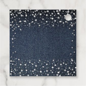 デニムダイアモンズパールスブルーカップルウェディングシャワー フェイバータグ (裏面)