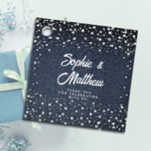 デニムダイアモンズパールスブルーカップルウェディングシャワー