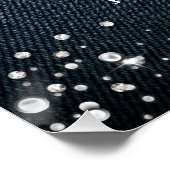 デニムダイアモンズパールブルーカップルのシャワーへようこそ ポスター (コーナー)