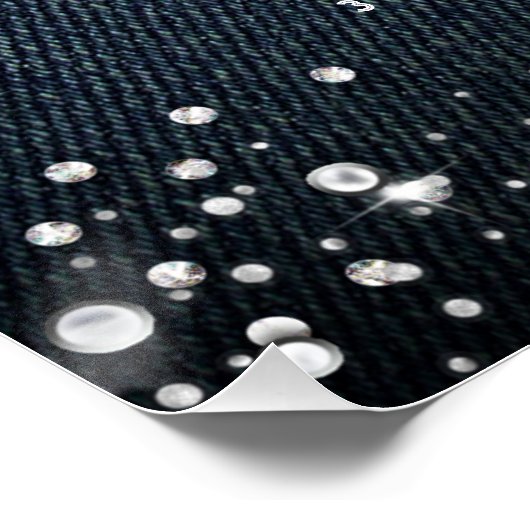 デニムダイアモンズパールブルーカップルのシャワーへようこそ ポスター (コーナー)