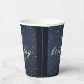 デニムダイアモンズブルーネイビーエイジバースデーパーティー 紙コップ (右)