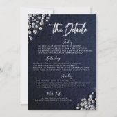 デニムダイアモンズブルーホワイトバチェロレッテ旅程 招待状 (裏面)